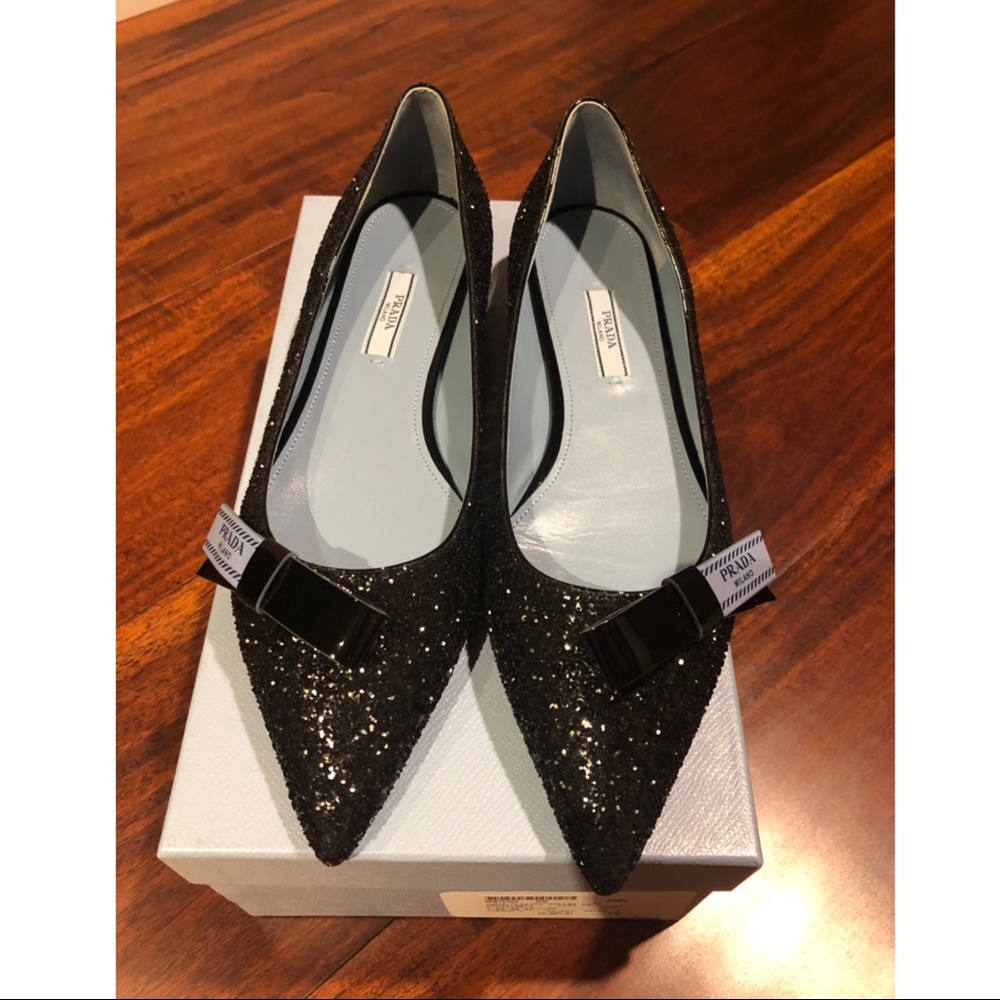 Prada Glitter Ballet Flat size 39